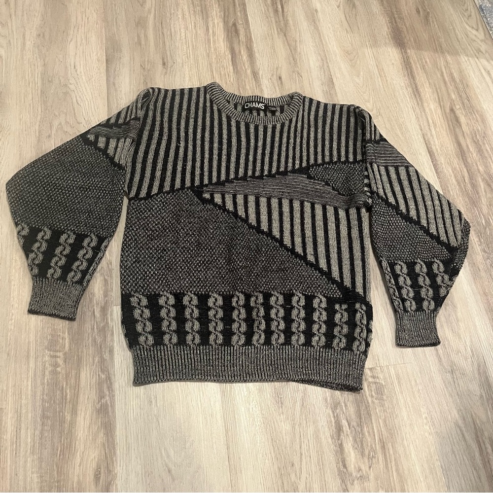 Vintage Men’s Crewneck Sweater Knit Pattern Christmas Sweater